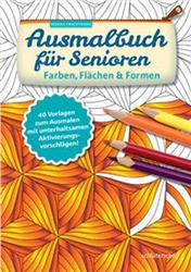 Cover Ausmalbuch für Senioren. Farben, Flächen und Formen.