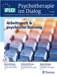 Cover Psychotherapie im Dialog - Arbeitswelt & psychische Störungen