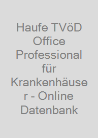 Haufe TVöD Office Professional für Krankenhäuser - Online Datenbank