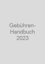 Cover Gebühren-Handbuch 2023