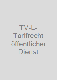 Cover TV-L-Tarifrecht öffentlicher Dienst
