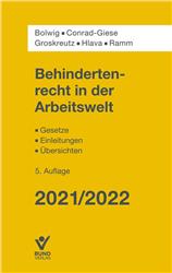 Cover Behindertenrecht in der Arbeitswelt 2021/22