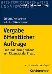 Cover Vergabe öffentlicher Aufträge