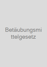 Cover Betäubungsmittelgesetz