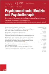 Cover Zeitschrift für Psychosomatische Medizin und Psychotherapie