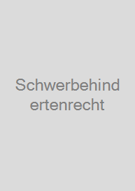 Schwerbehindertenrecht