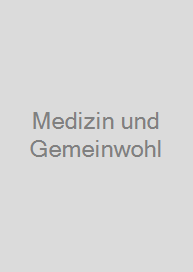 Cover Medizin und Gemeinwohl