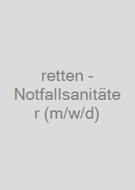 retten - Notfallsanitäter (m/w/d)