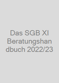 Cover Das SGB XI Beratungshandbuch 2022/23