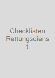 Checklisten Rettungsdienst