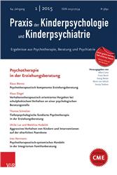 Cover Praxis der Kinderpsychologie und Kinderpsychiatrie