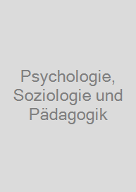 Cover Psychologie, Soziologie und Pädagogik