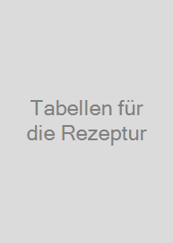 Tabellen für die Rezeptur