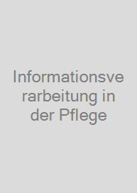 Cover Informationsverarbeitung in der Pflege