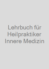 Cover Lehrbuch für Heilpraktiker Innere Medizin