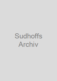 Cover Sudhoffs Archiv