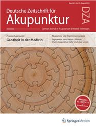 Cover Deutsche Zeitschrift für Akupunktur