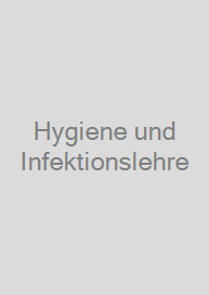 Cover Hygiene und Infektionslehre
