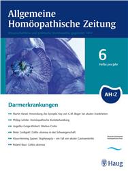 Cover AHZ Allgemeine Homöopathische Zeitung