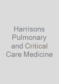 Cover Harrisons Pulmonary and Critical Care Medicine