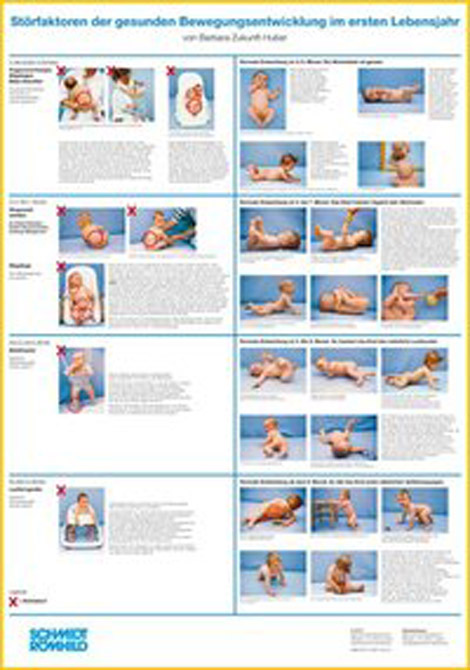 Störfaktoren der gesunden Bewegungsentwicklung im ersten Lebensjahr - Plakat