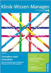 Cover Klinik-Wissen-Managen: Gestalten statt verwalten