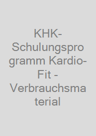 Cover KHK-Schulungsprogramm Kardio-Fit - Verbrauchsmaterial