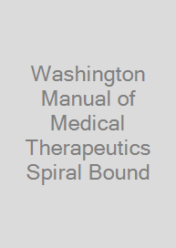 Cover Washington Manual of Medical Therapeutics Spiral Bound