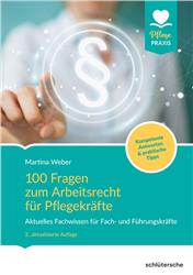 Cover 100 Fragen zum Arbeitsrecht für Pflegekräfte