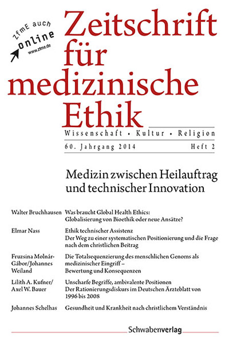 Zeitschrift für medizinische Ethik