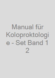 Cover Manual für Koloproktologie - Set Band 1+2