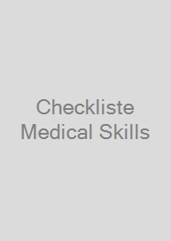 Cover Checkliste Medical Skills