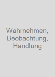 Wahrnehmen, Beobachtung, Handlung