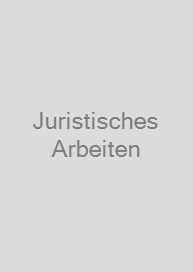 Cover Juristisches Arbeiten