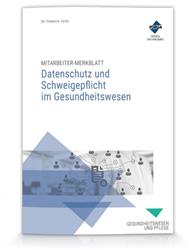 Cover Mitarbeiter-Merkblatt Datenschutz und Schweigepflicht im Gesundheitswesen - Set aus 5 Ex. -