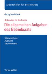 Cover Die allgemeinen Aufgaben des Betriebsrats