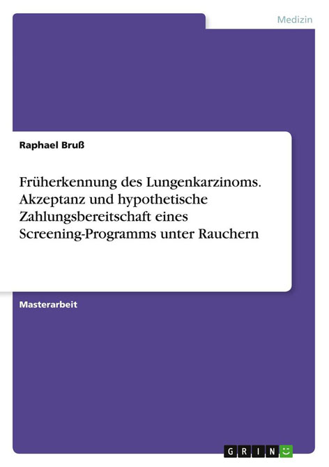 Früherkennung des Lungenkarzinoms.