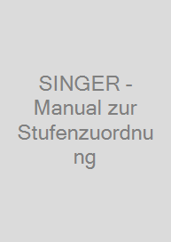 Cover SINGER - Manual zur Stufenzuordnung