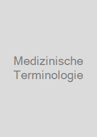 Cover Medizinische Terminologie