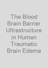 The Blood Brain Barrier Ultrastructure in Human Traumatic Brain Edema