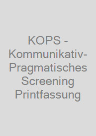 Cover KOPS - Kommunikativ-Pragmatisches Screening Printfassung