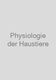 Cover Physiologie der Haustiere