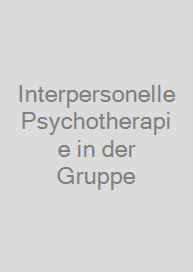 Cover Interpersonelle Psychotherapie in der Gruppe