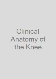 Cover Clinical Anatomy of the Knee