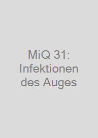 Cover MiQ 31: Infektionen des Auges
