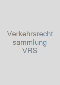 Cover Verkehrsrechtsammlung VRS 