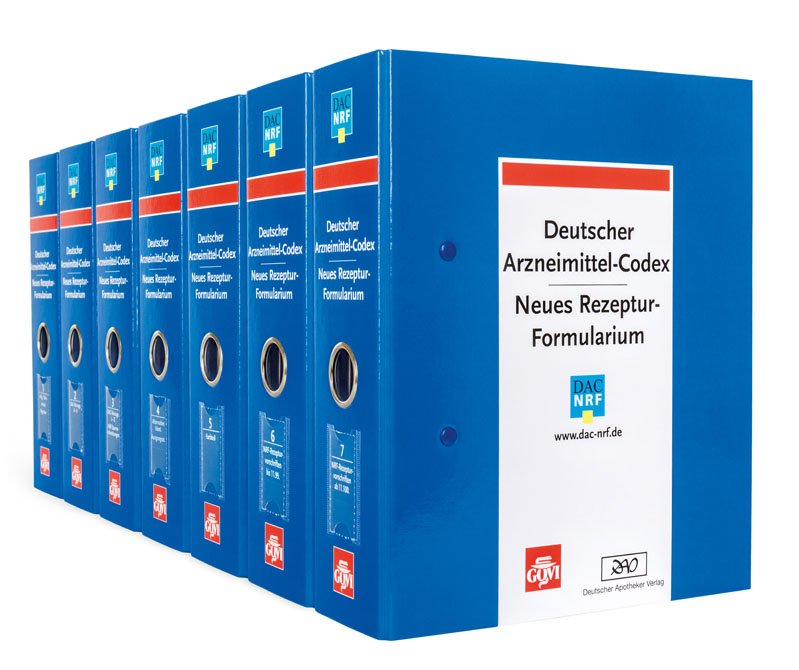 Deutscher Arzneimittel-Codex DAC / Neues Rezeptur-Formularium NRF - GRUNDWERK in 7 Ordnern