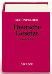 Cover Deutsche Gesetze - GW zur Fortsetzung ( OHNE GW für Ergänzungsband )