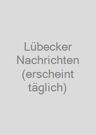 Cover Lübecker Nachrichten (erscheint täglich)