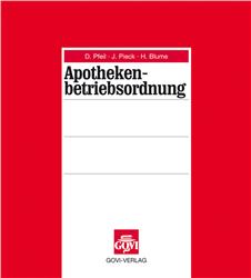 Cover Apothekenbetriebsordnung - Fortsetzungswerk in 2 Ordnern